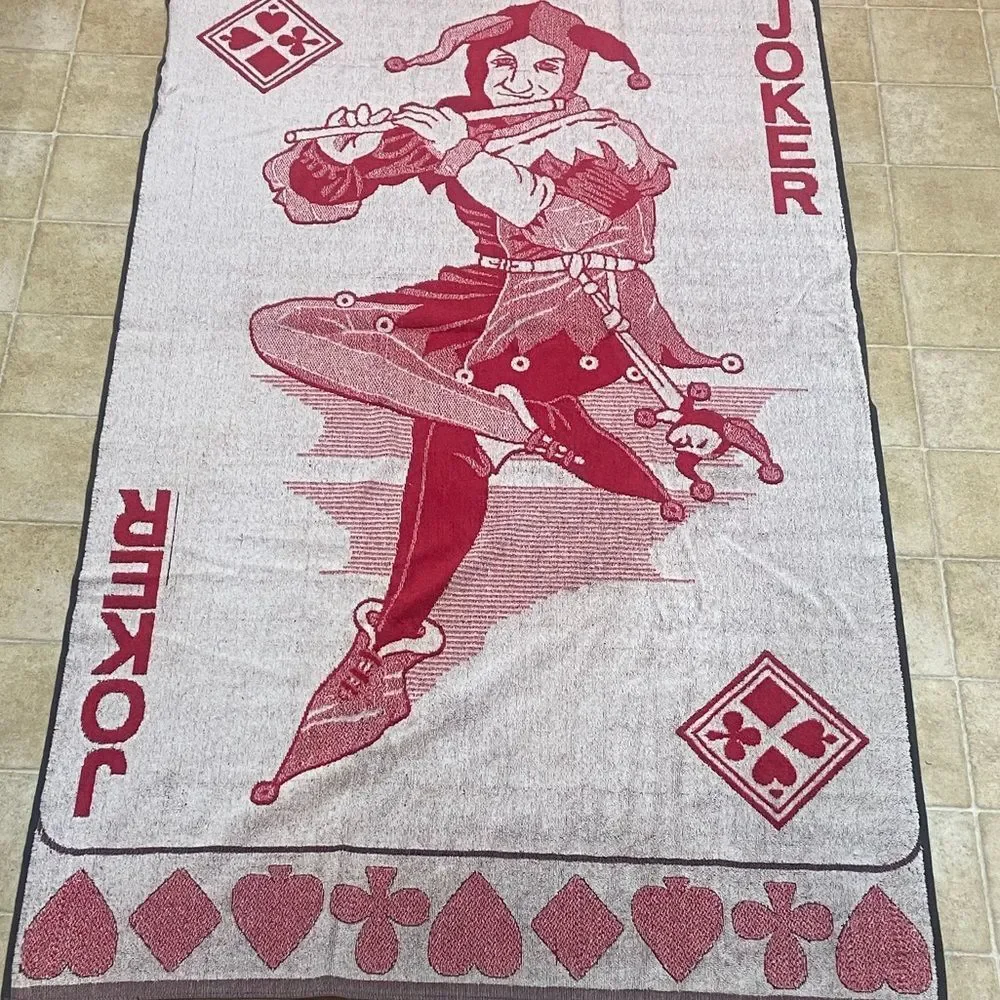 VTG, AN EXCLUSIVE INPOT Joker Red and White Textured Beach Towel Size 75X35”